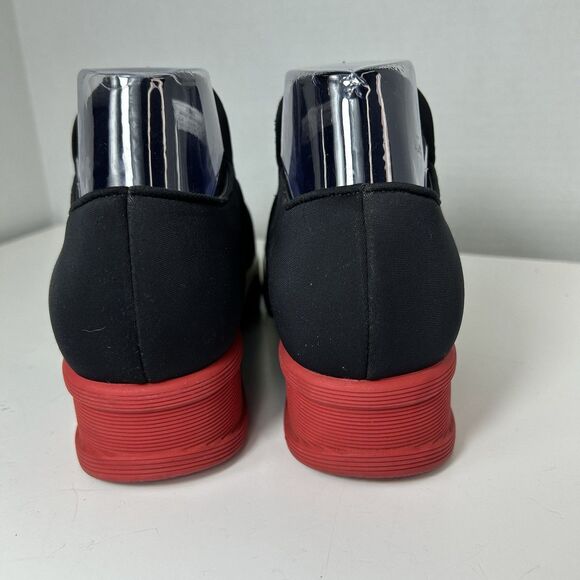 IRi NYC Wes I Black Red Neoprene Wavy Heel Futuristic Sneaker SZ 8 - Picture 7 of 13